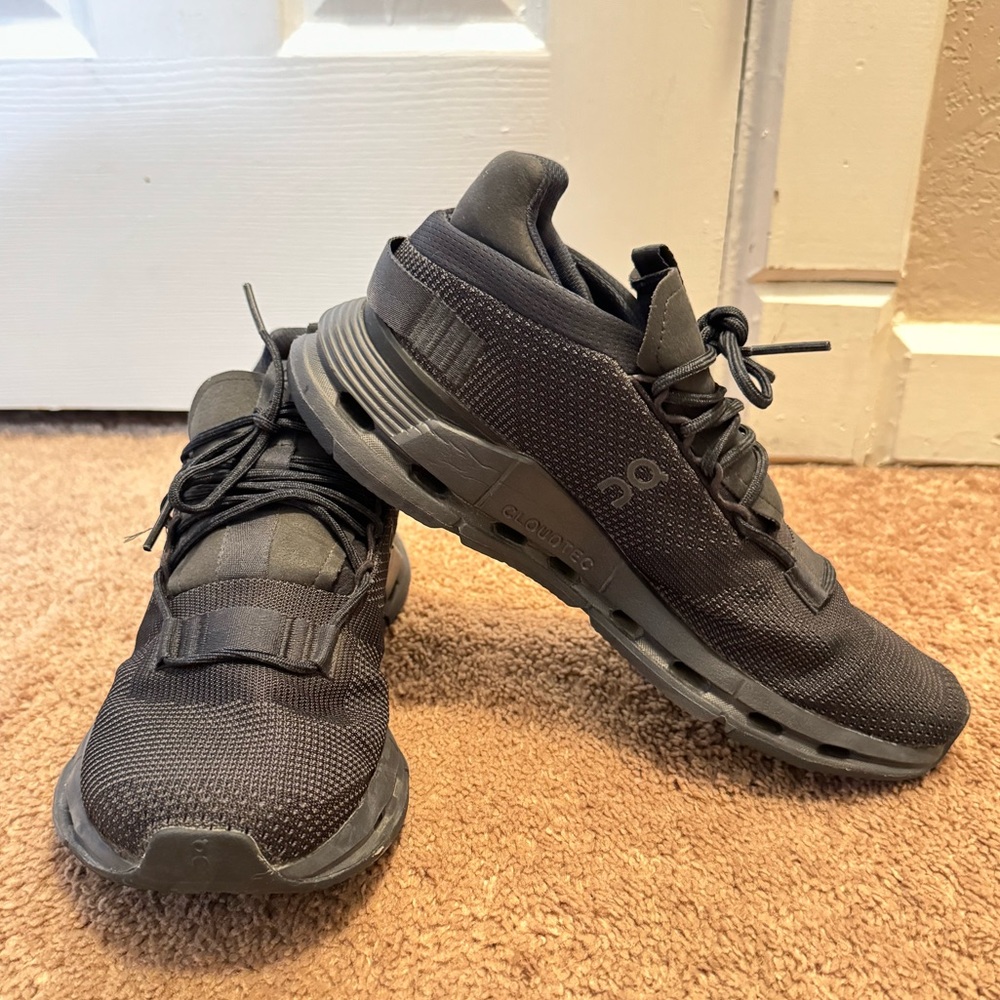 On Cloudnova Black Sneakers